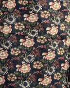 Navy Blue Kantha Floral Print Cotton Kurti